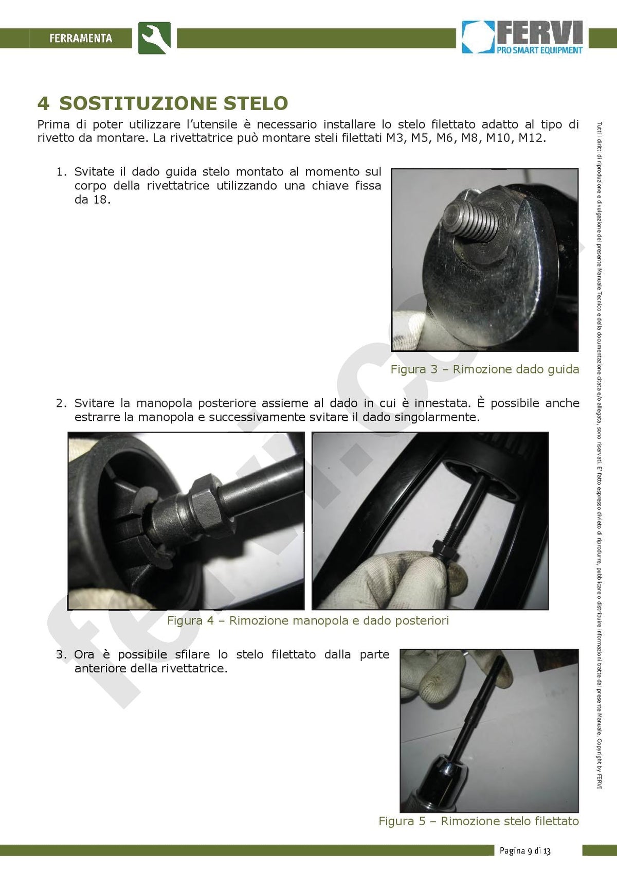 Fervi 0455 - Rivettatrice a doppia leva per inserti filettati