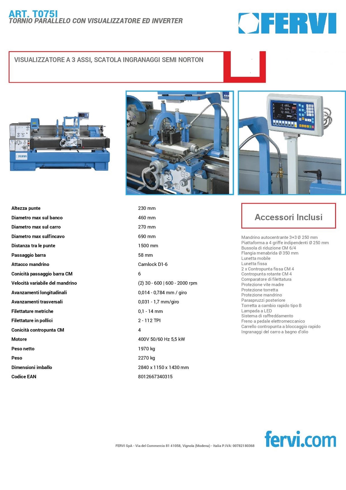 Fervi T075I