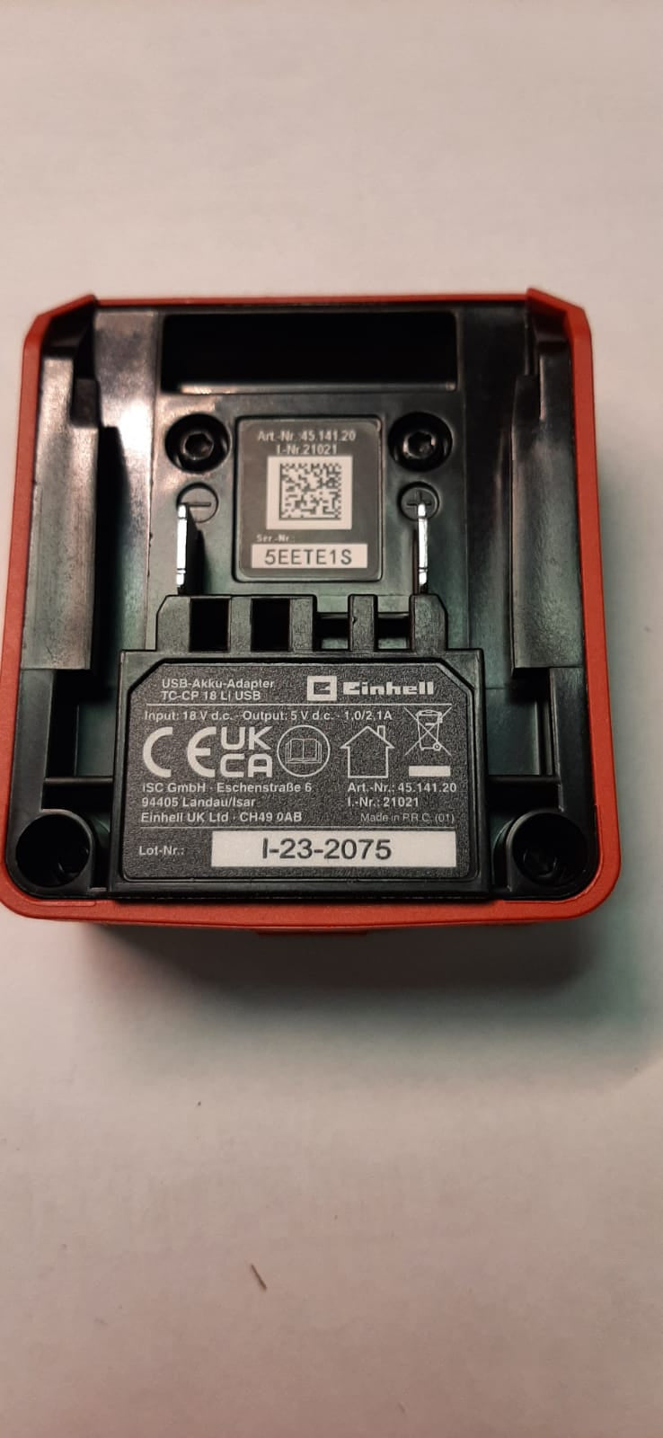 Einhell EINHELL 4514120 ADATTATORE TC-CP 18 LI USB-SOLO