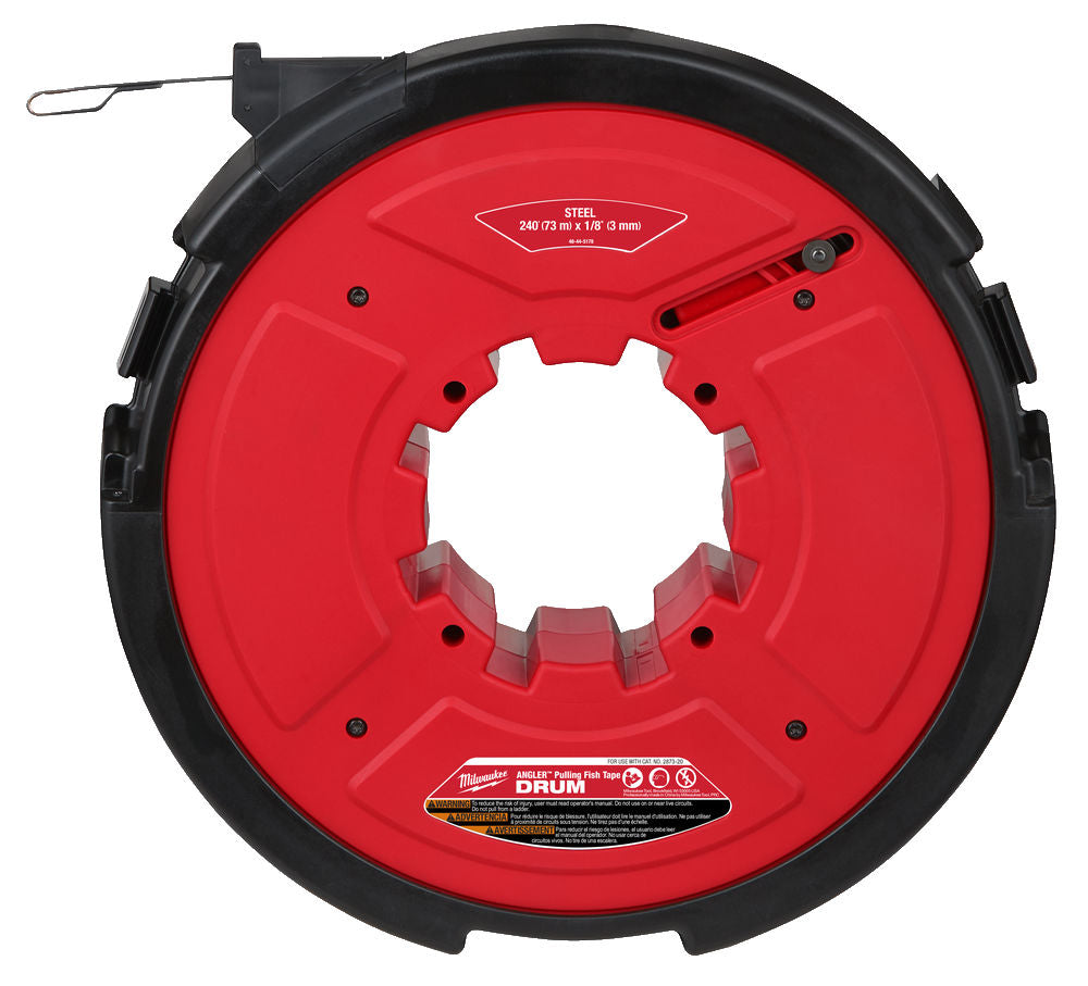 Milwaukee 48445178 - Tamburo con cavo in acciaio per sonda tiracavi M18 FPFT, 72 m x 3 mm 