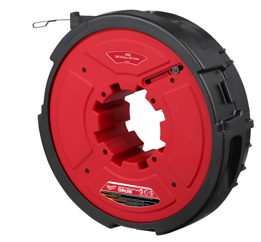 Milwaukee 48445178 - Tamburo con cavo in acciaio per sonda tiracavi M18 FPFT, 72 m x 3 mm 