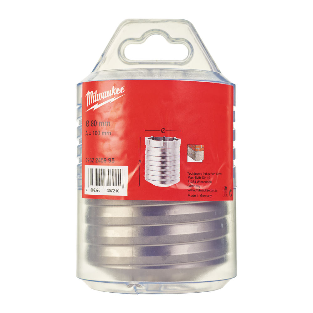 Milwaukee 4932245995 - Tazza perforatrice carotatrice a corona in TCT- SDS-Max - 80 x 100