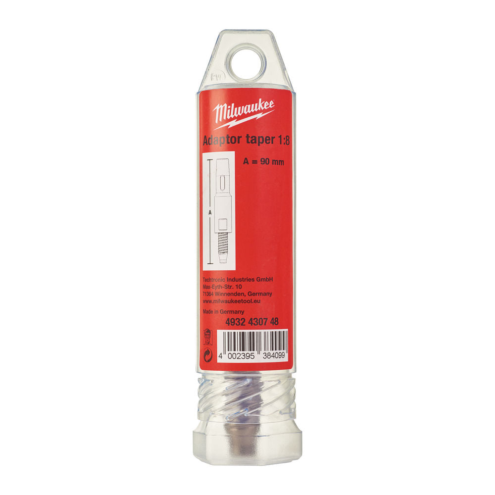 Milwaukee 4932430748 - Perno filettato con estremità conica 1:8 per corone