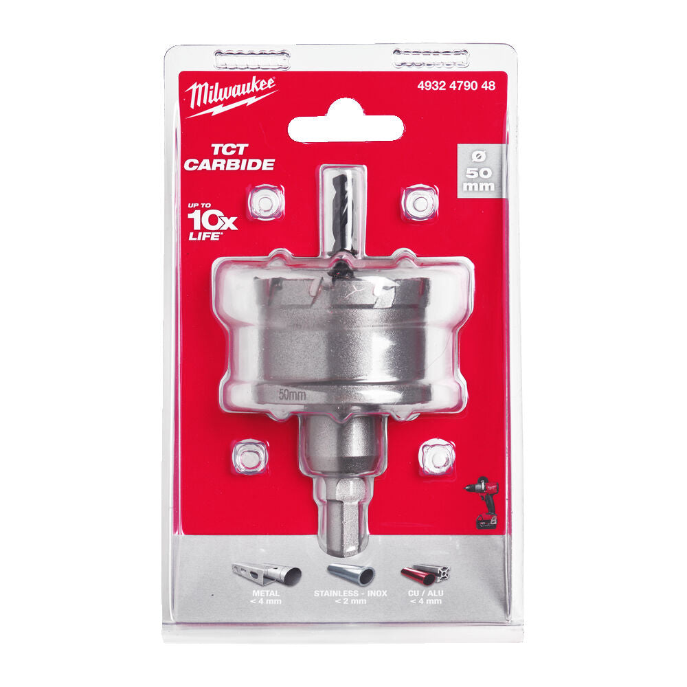 Milwaukee 4932479048 - Sega a tazza TCT per metallo - 50 mm 