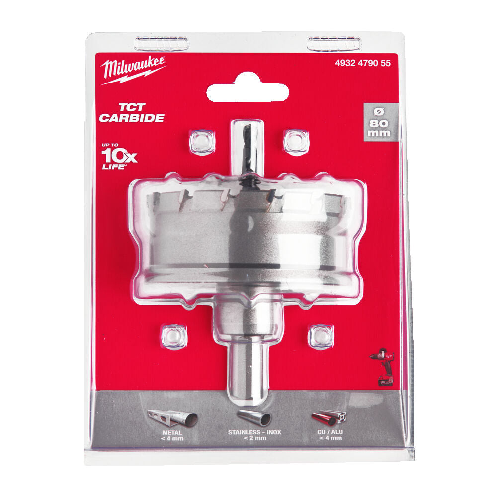 Milwaukee 4932479055 - Sega a tazza TCT per metallo - 80 mm