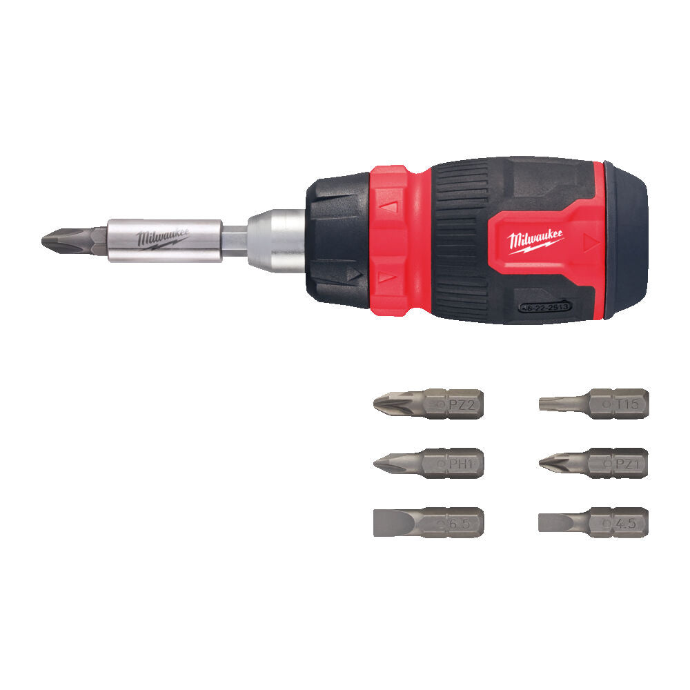 Milwaukee 4932480581 - Giraviti multiuso con cricchetto con porta inserti 