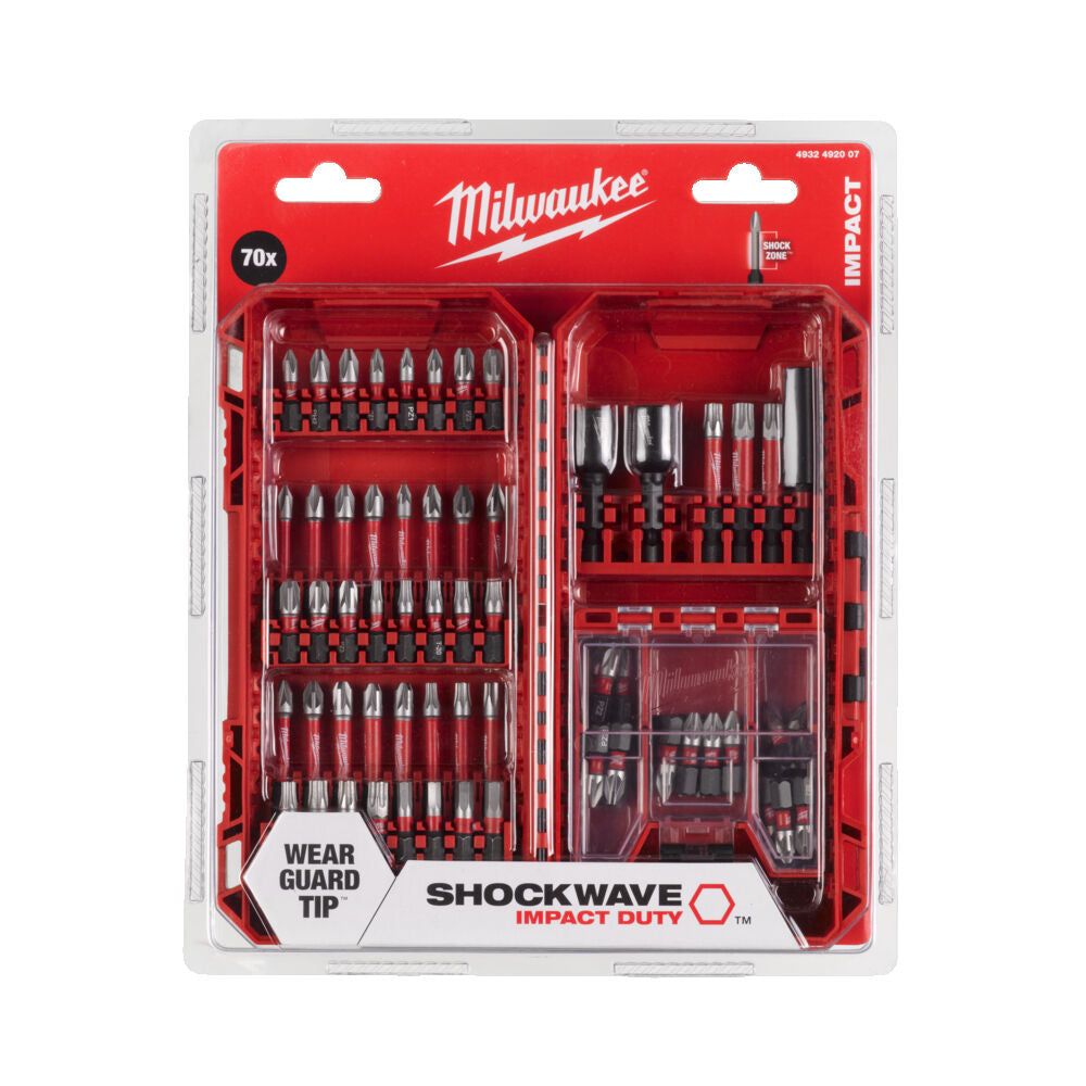 Milwaukee set inserti per avvitatura - 70 pezzi - cod. 4932492007
