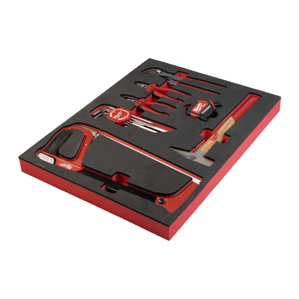 Milwaukee 4932493257 - Set di utensili generici in termoformato morbido - 15 pezzi 