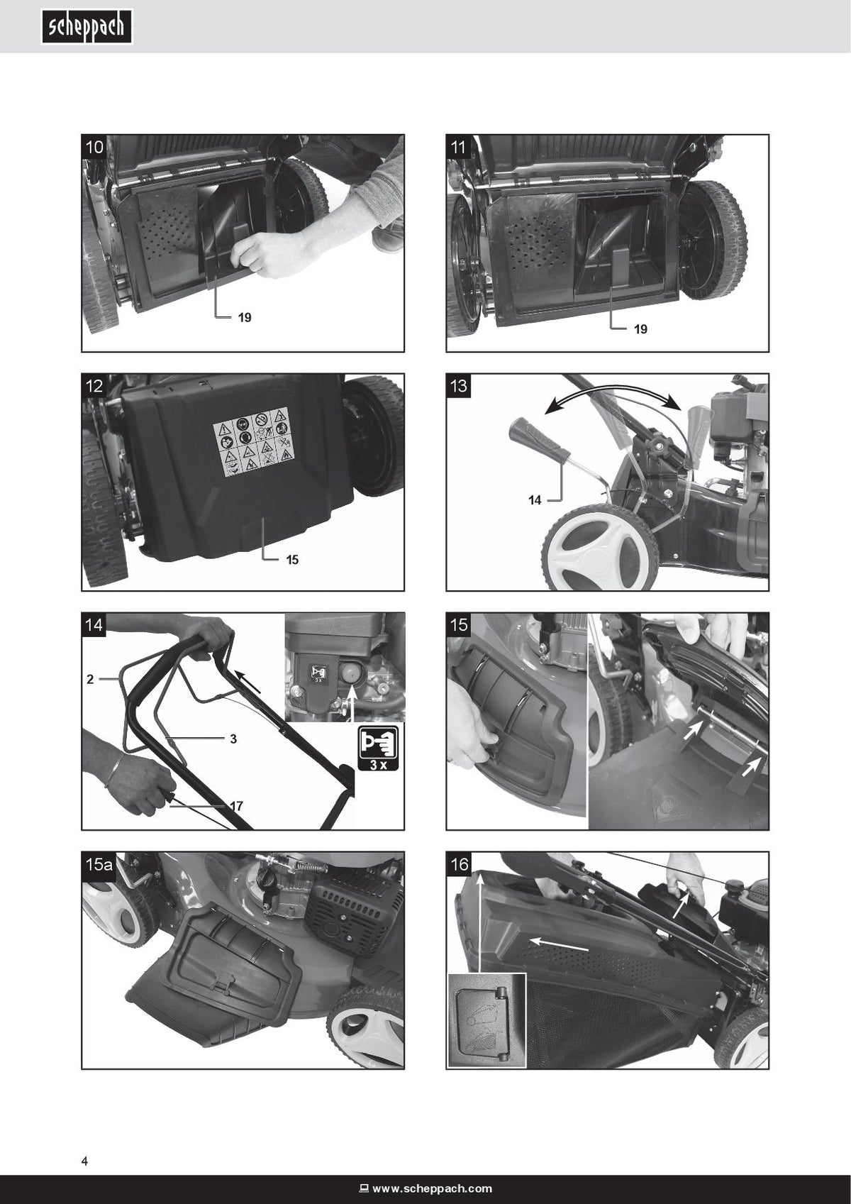 Scheppach MS161-46 taglio 46 cm, trazione integrale semovente 150 cc 6in1