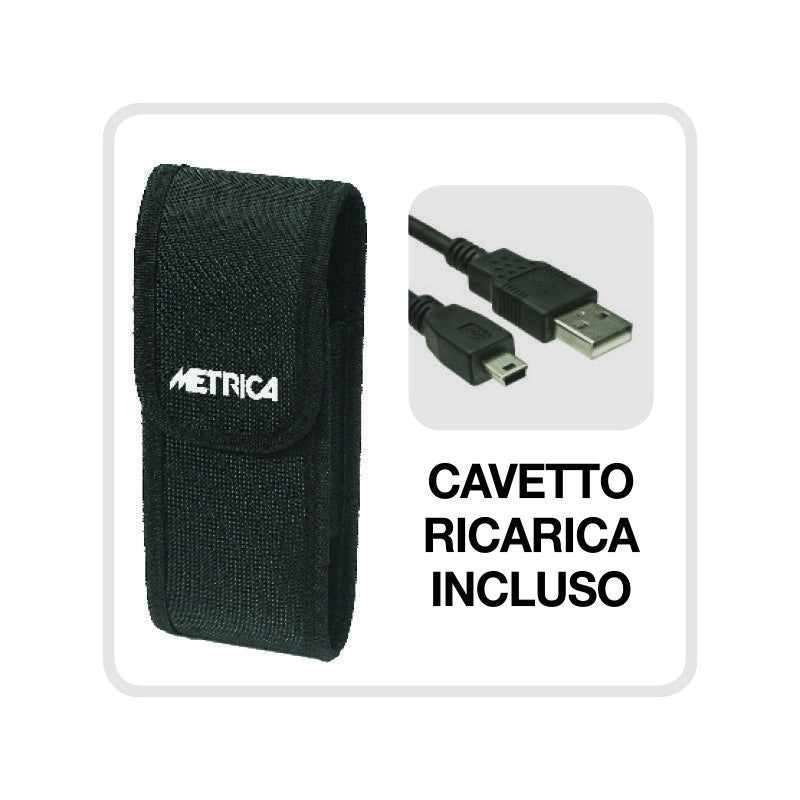 Metrica 61114 - Misuratore metro laser doppio - 50 metri 