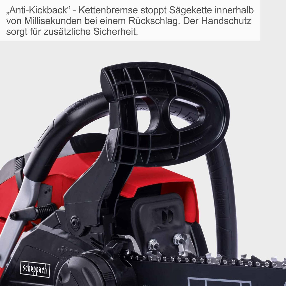 Scheppach PCS38 - Motosega a scoppio a benzina a 2 tempi da 1,8 CV - lama 35 cm 