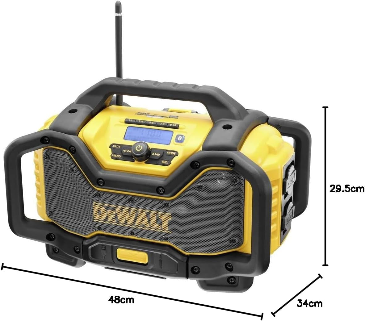 Dewalt DCR027-QW - Radio caricabatterie XR Litio Bluetooth da cantiere - solo corpo 