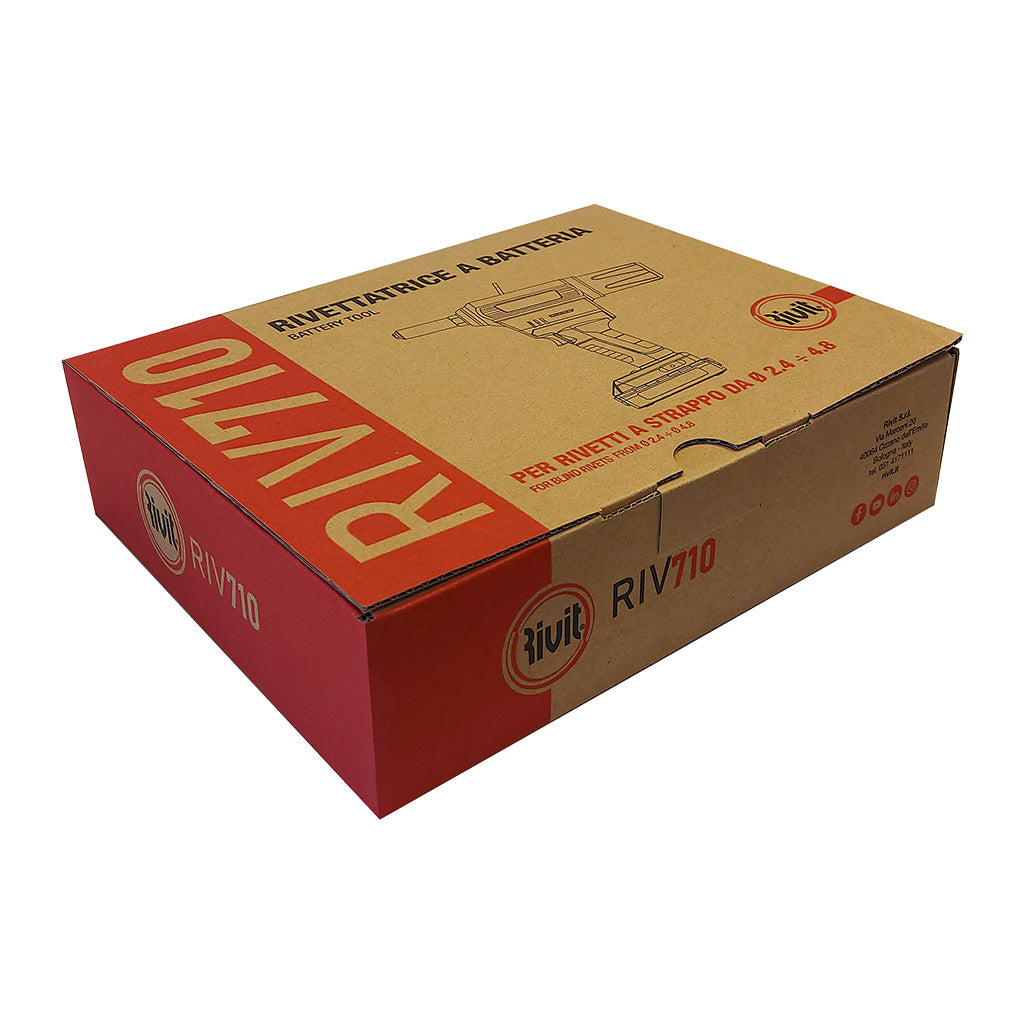 Rivit RIV710 - Rivettatrice a batteria al litio 18V 2,0Ah per rivetti fino a 4,8 mm