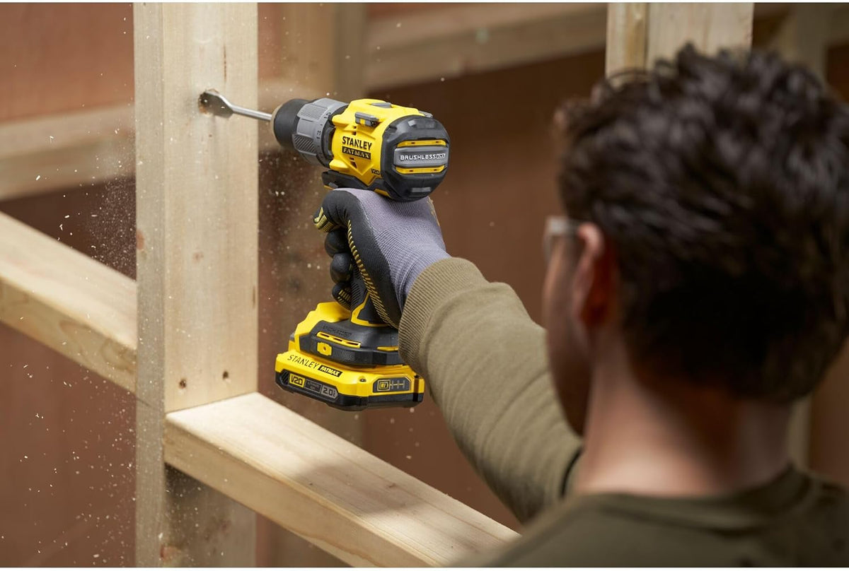 Stanley SFMCD726D2K-QW - Trapano avvitatore a percussione FATMAX V20 18V - 2 x 2Ah in valigetta 