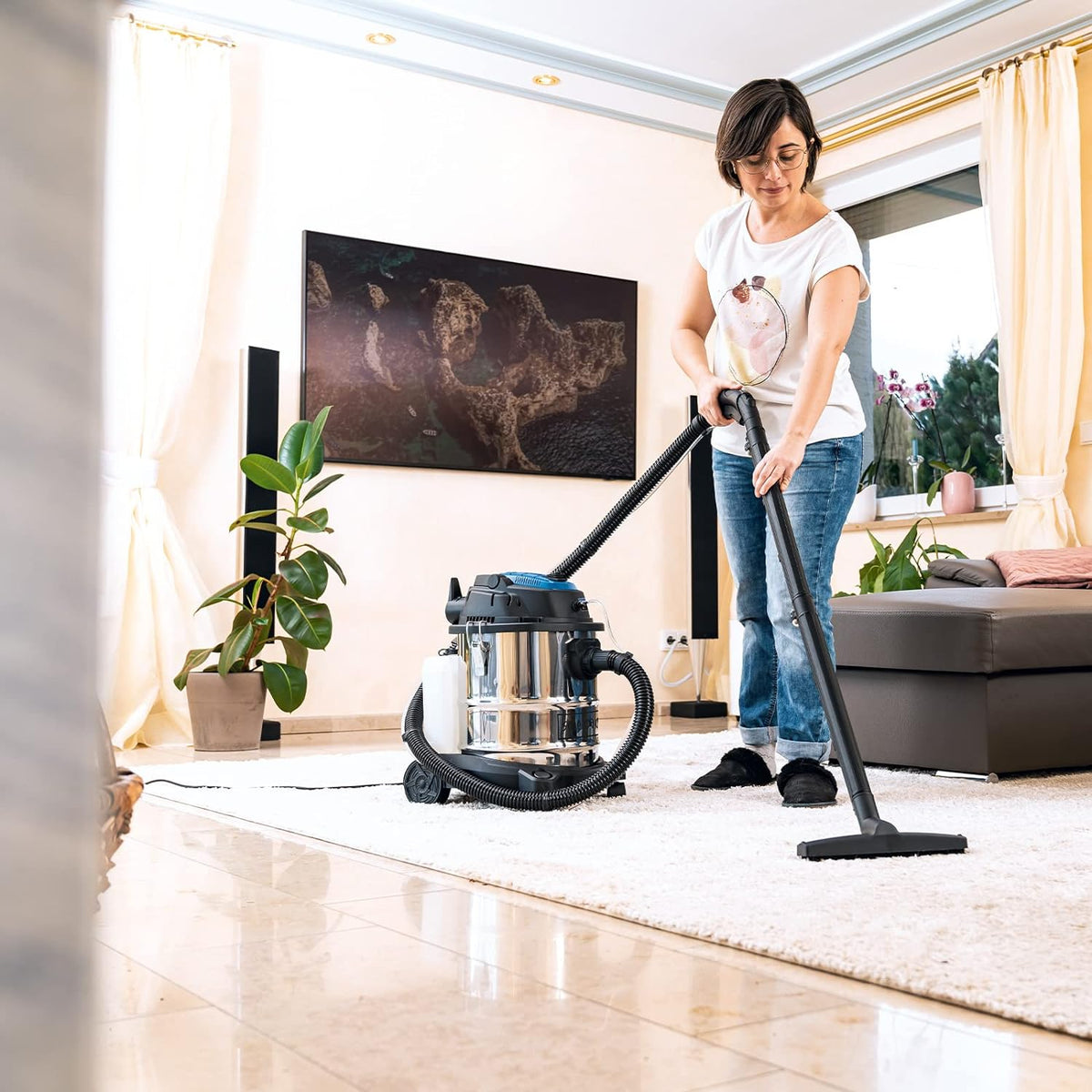 Scheppach SPRAYVAC20 - Aspiratore lava moquette tessuti tappezzerie 1600W 