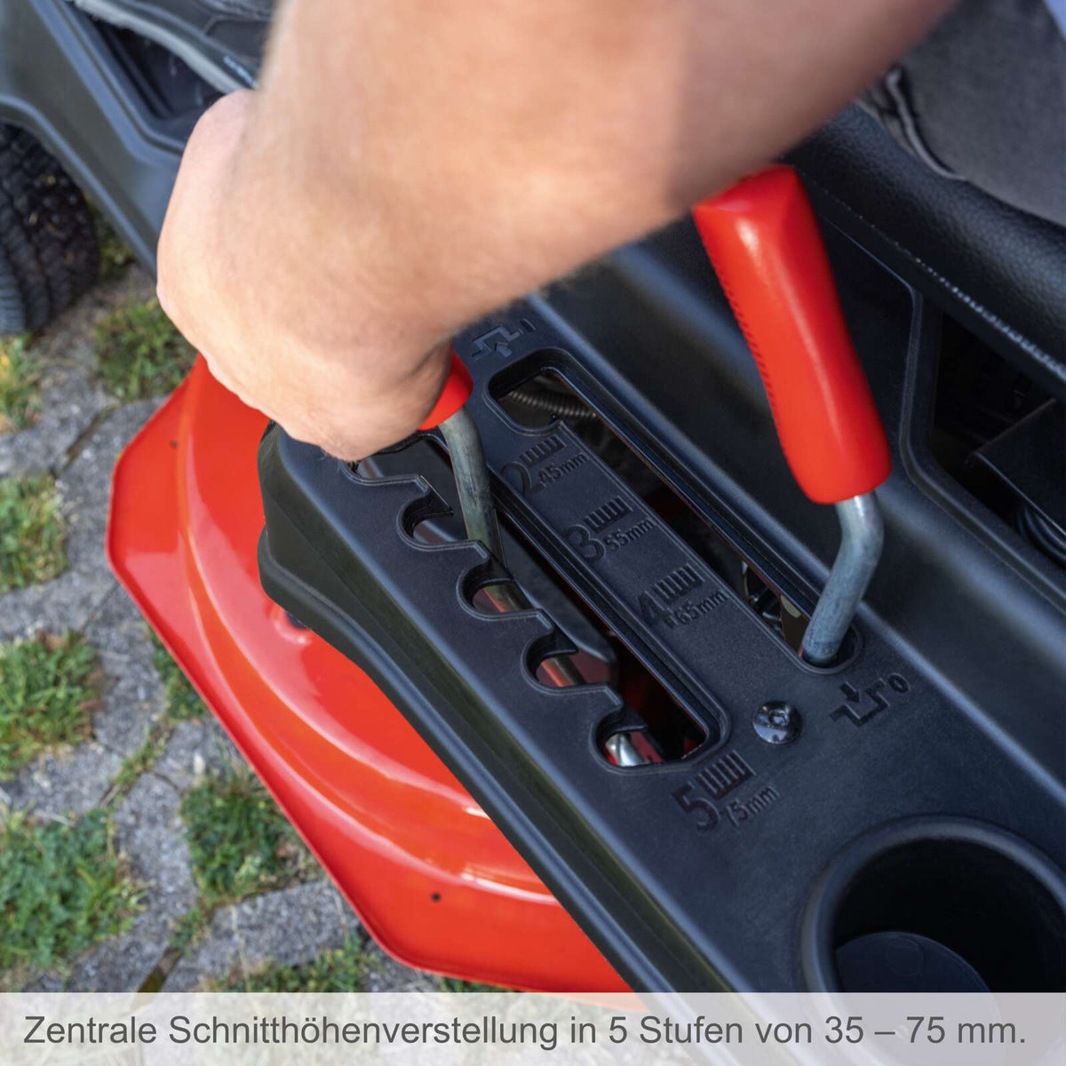 Scheppach MR230 – 61 - Trattorino rasaerba con accensione elettrica - taglio 61 cm - cilindrata 224cc