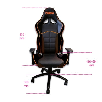 Beta 9563U - Poltrona sedia da ufficio ergonomica con bracioli