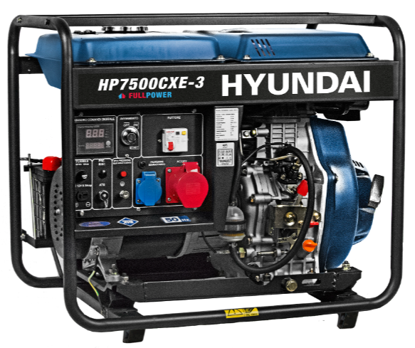 Hyundai 65223 Generatore Diesel Avr Full Power 230V-400V (Max MF 5.0 Kw)(Max TF 5.5 Kw) EURO 5