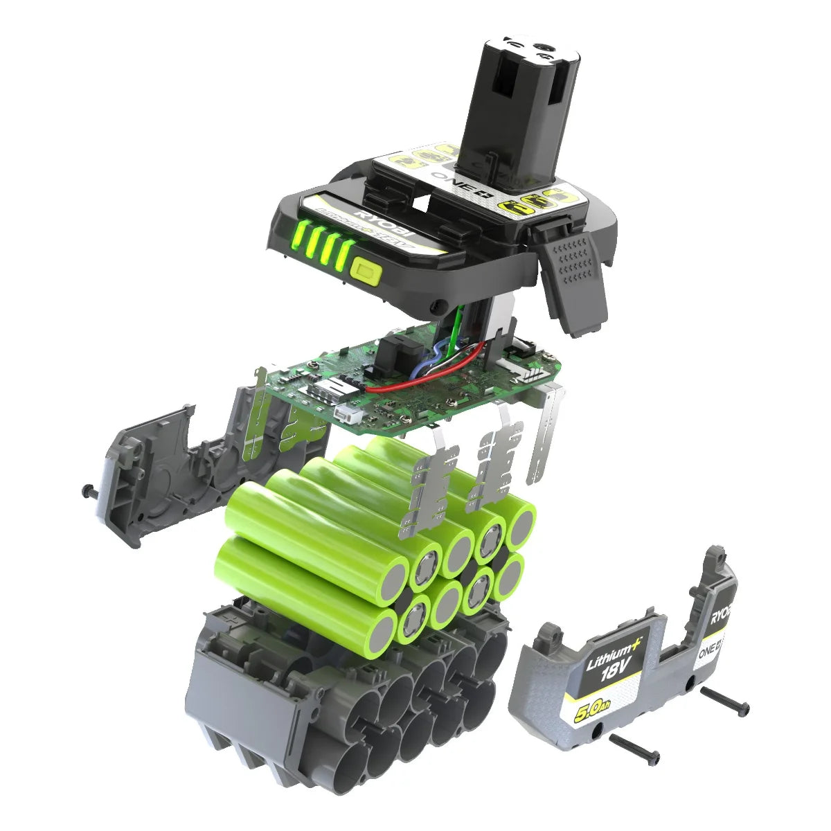 Ryobi RB1850X batteria compatta 18V 5.0 Ah Litio per utensili ONE+