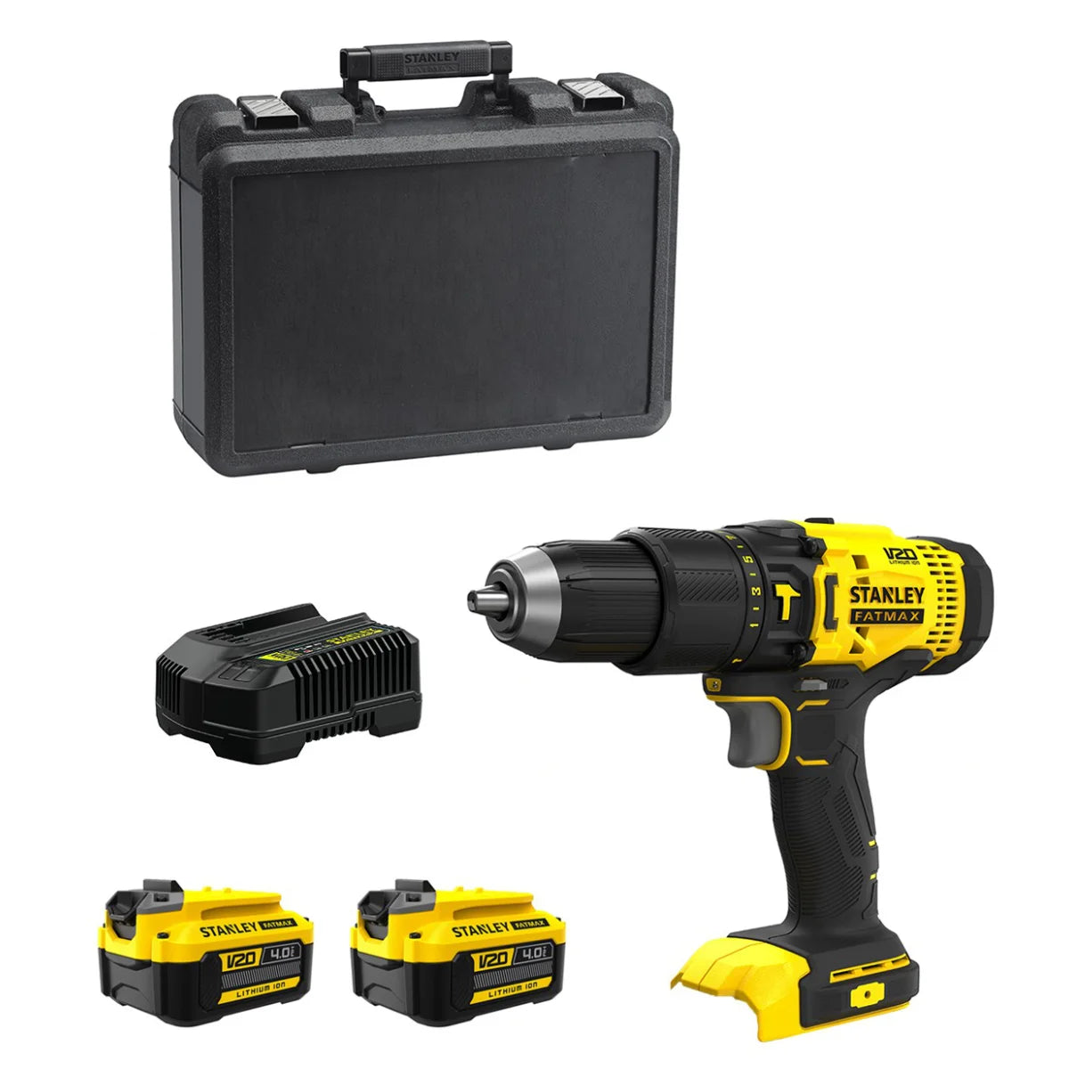 STANLEY FatMax SFMCD711D2K - Trapano a percussione 18V con 2 batterie 2.0Ah