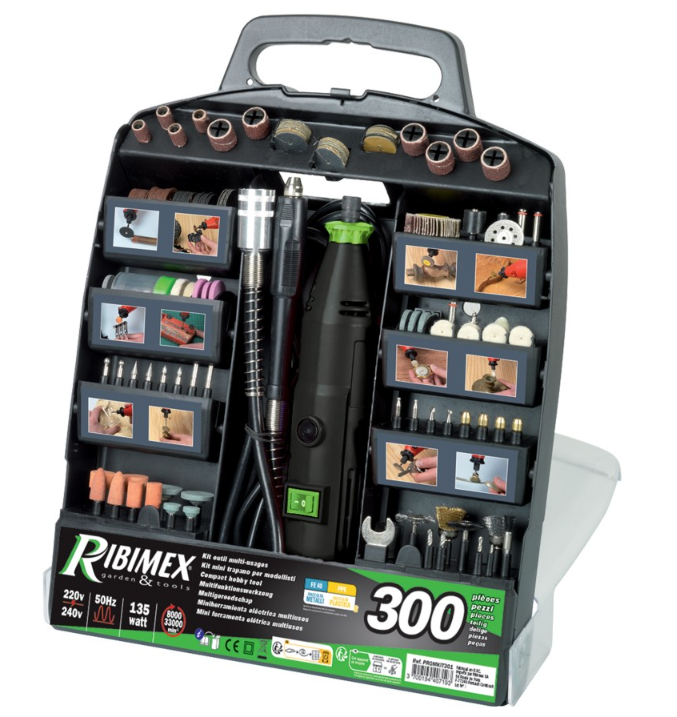 Ribimex PROMKIT301 - Kit mini trapano in valigetta