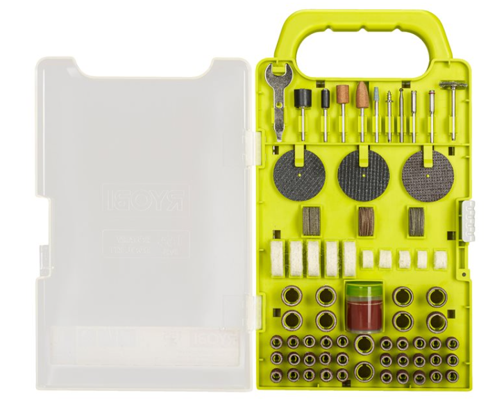 Ryobi RAKRT155 di accessori per utensili rotativi standard 3,2 mm multiuso da 155 pezzi