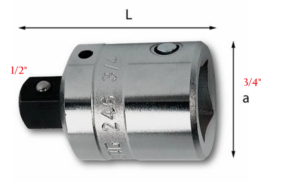 Usag 246 3/4 - Raccordo riduttore da 3/4" a 1/2" maschio