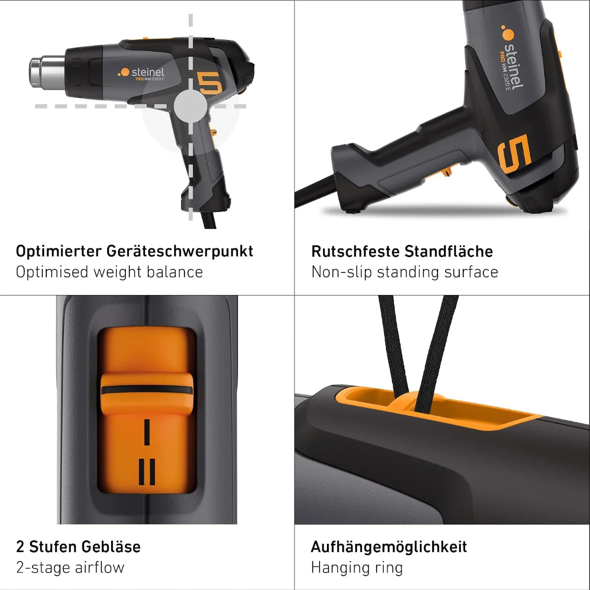 Steinel HM 2320 E Eco Pistola termica ad aria calda 2300W 80-650°C