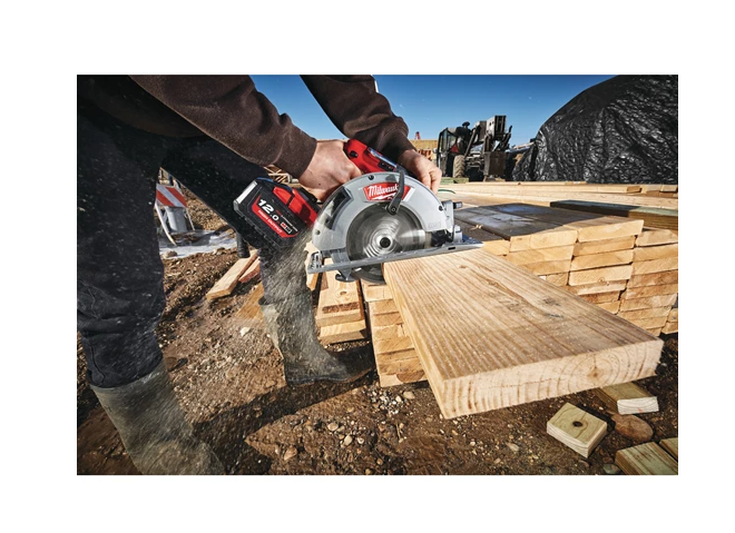 Milwaukee M18 FCS66-0C - Sega circolare a batteria per legno e plastica, solo corpo macchina, lama 66mm