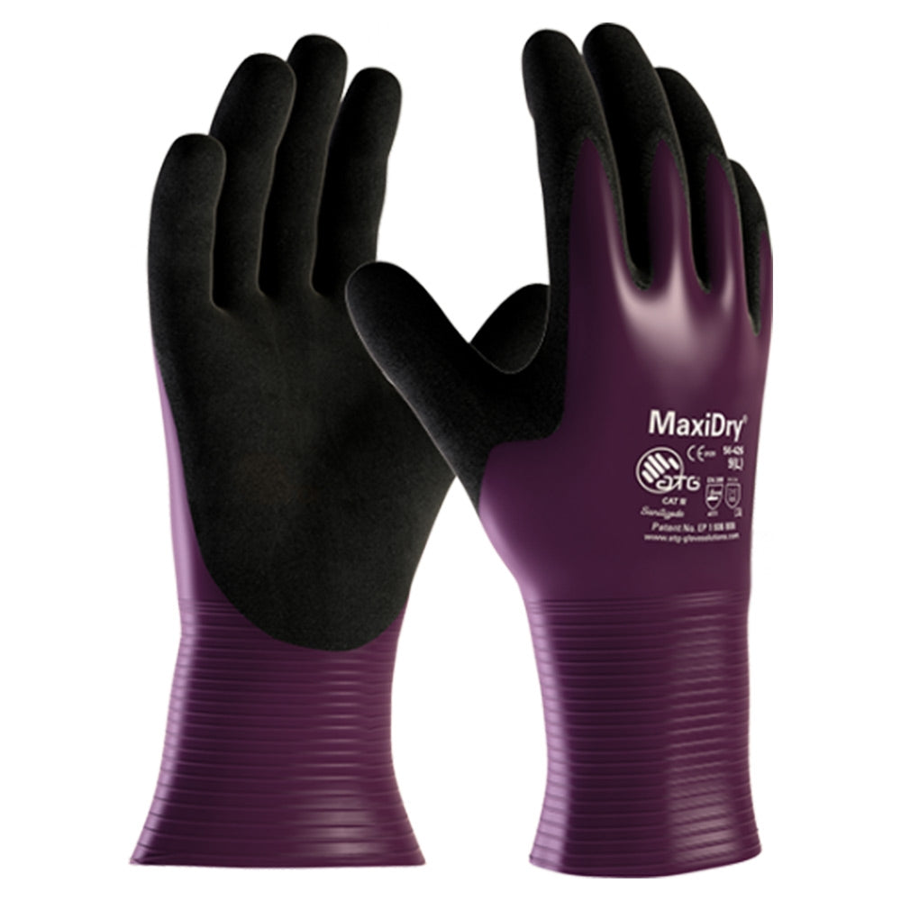 Guanti ATG MaxiDry 56-426 per manipolazioni in ambienti oleosi/umidi