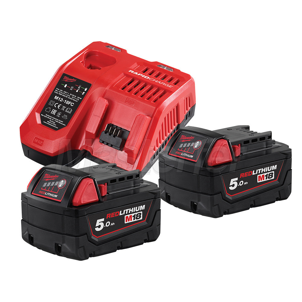 Milwaukee M18 NRG-502 - Kit batterie 18V al litio per utensili della famiglia M18