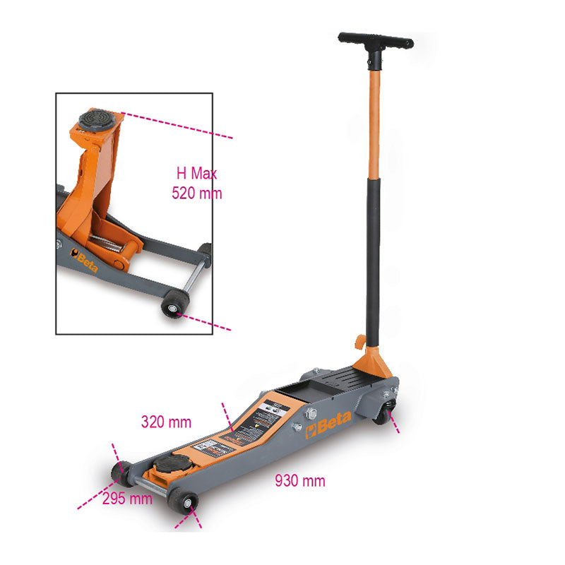 Beta 3029L/2T - Sollevatore idraulico lungo ribassato da 2 tonnellate