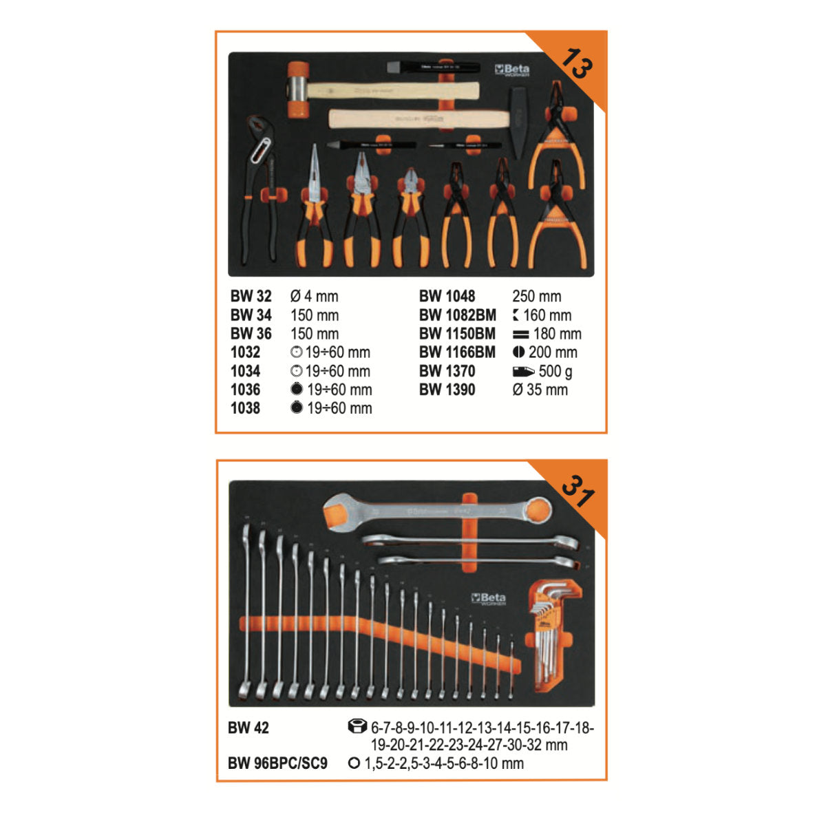 Beta RSC24/6N-249UT - Carrello 6 cassetti nero, completo di 249 utensili