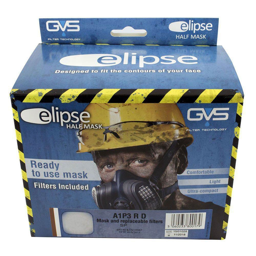 GVS Elipse SPR 503 A1P3 - Maschera respiratore con filtri combinati sostituibili gas e vapori organici 