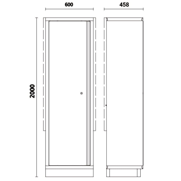 Beta C45PRO 2.0 AS1 - Armadio in lamiera a 1 anta con staffa per arredo officina
