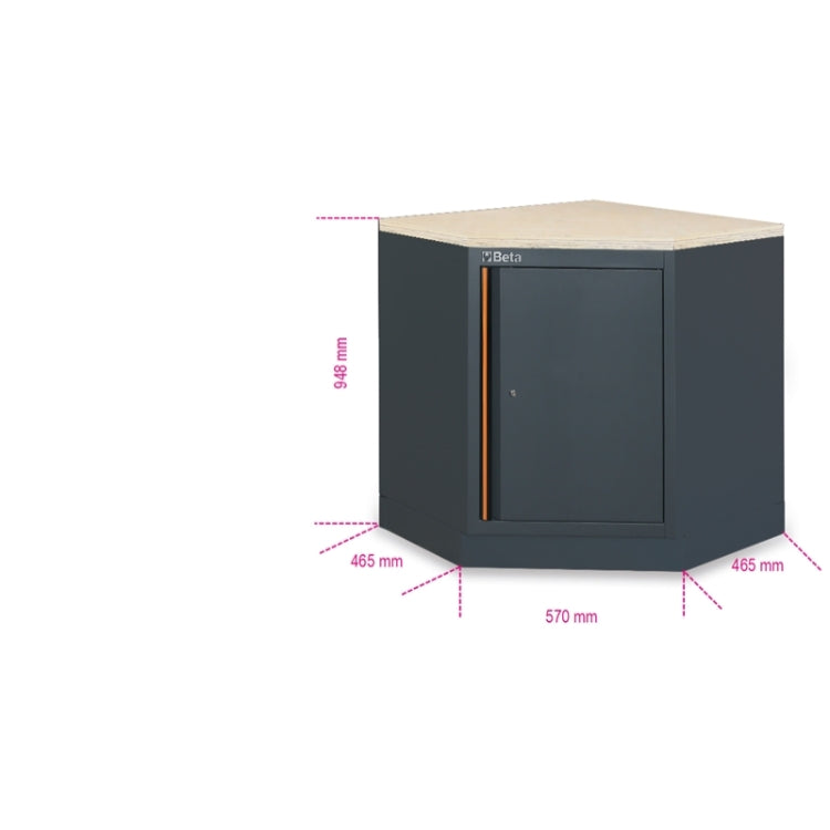 Beta C45PRO 2.0 CAI/W - Modulo inferiore angolare con piano in legno