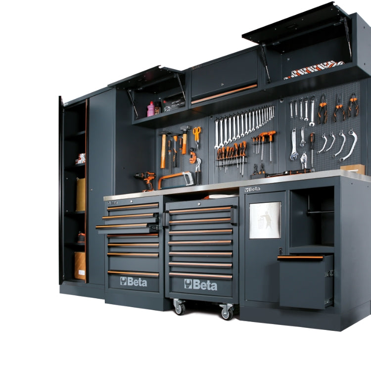 Beta C45PRO 2.0 X - Arredamento per officina con piano rivestito in acciaio
