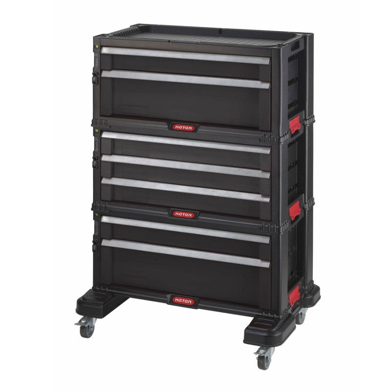 Keter K238557 - Cassettiera carrello portautensili con 7 cassetti 