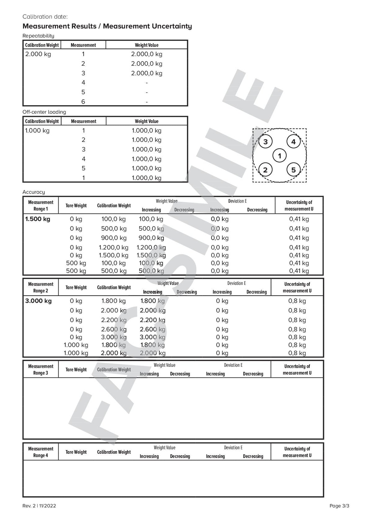 Certificato di taratura ISO 17025 PER TRANSPALLET TPWPM-1 ,DINI ARGEO CT7