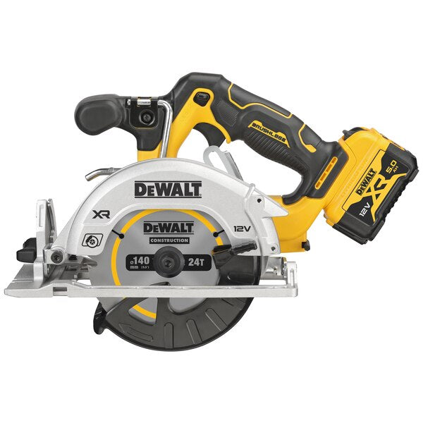 Dewalt DCS512P2-QW - Sega circolare a batteria 12V, disco 140 MM - 2 x 2Ah in valigetta