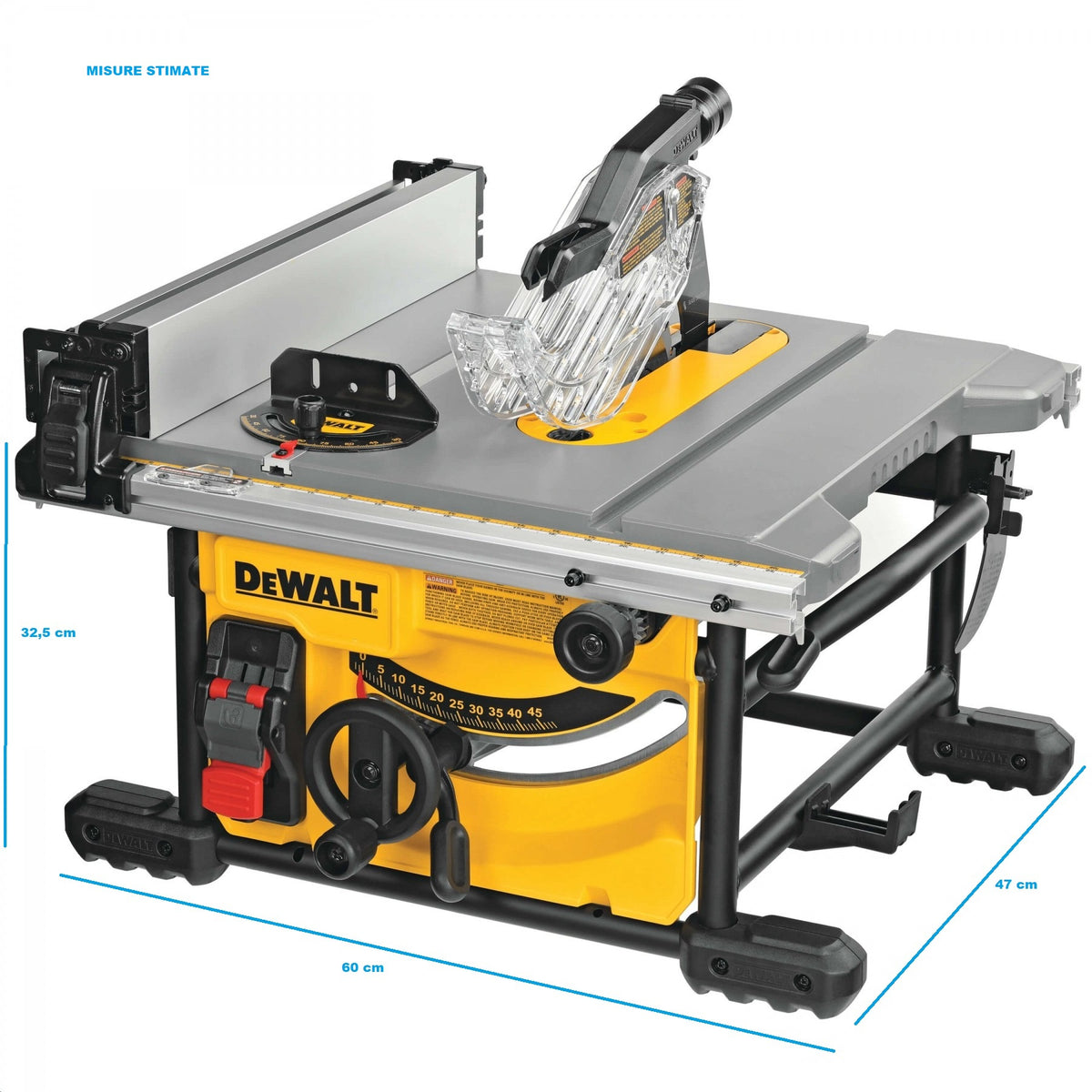 Dewalt DWE7485 - Banco sega professionale lato interruttore e volantino