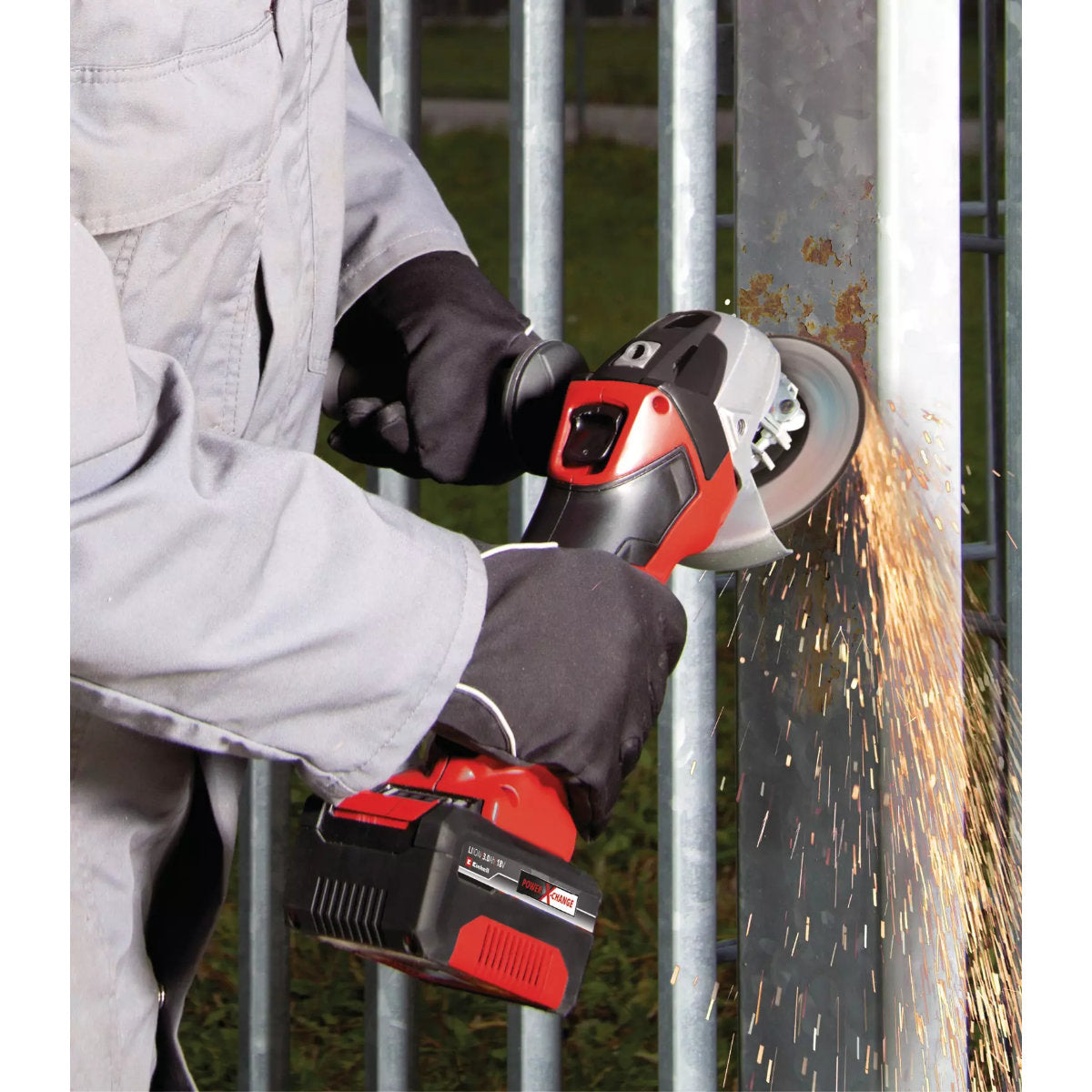 Einhell TC-AG 18/115 LI - Solo - Smerigliatrice angolare a batteria (Solo corpo)