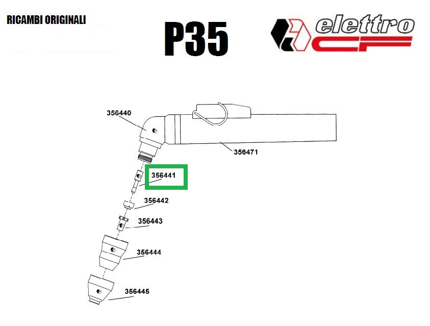 Elettro Cf 356441.B ELETTRODO P35 CONF. 10 PZ