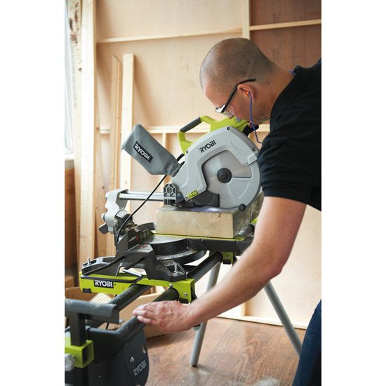 Ryobi EMS254L - Troncatrice radiale per legno, 2000W e disco 254mm
