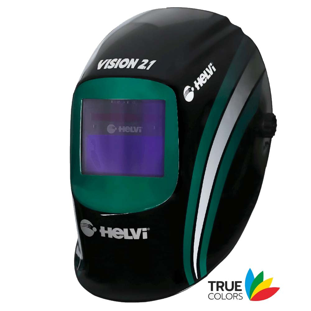 Helvi Vision 2.1 - Casco maschera autoscurante a 2 sensori e TRUE COLORS