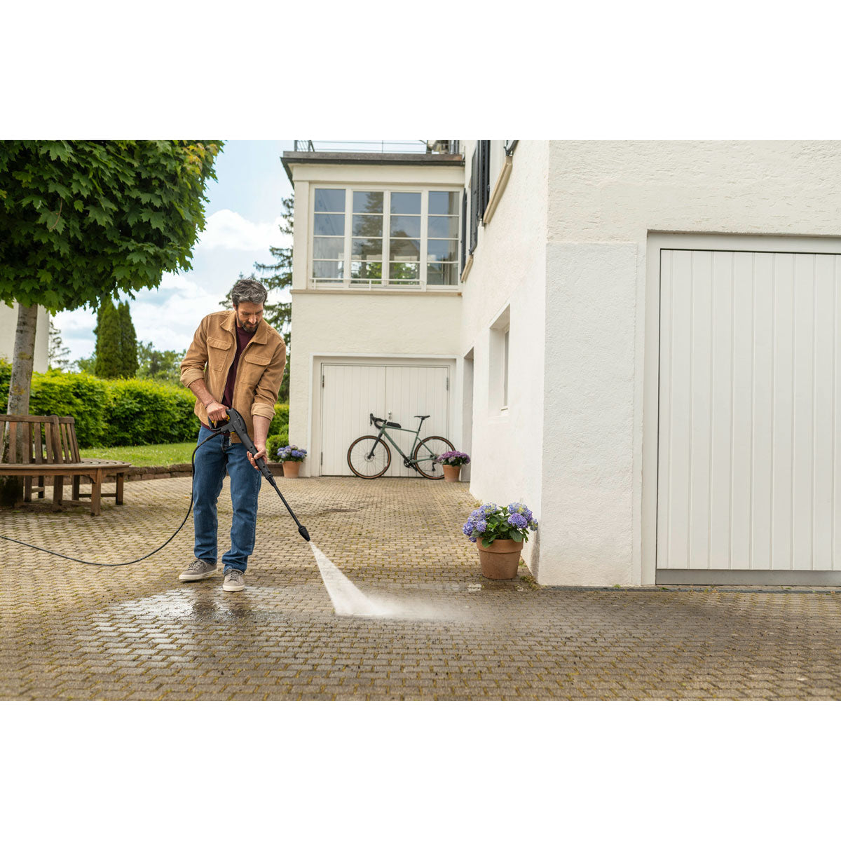 Karcher K 4 Black Home - Idropulitrice con doppia lancia, patio e detergente