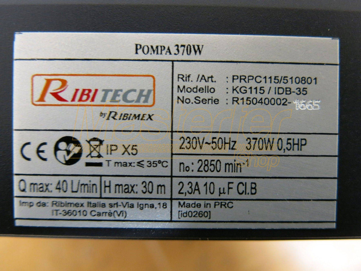 Pompa travaso gasolio Ribitech PRKG115A - con KIT PRO pronta all'uso