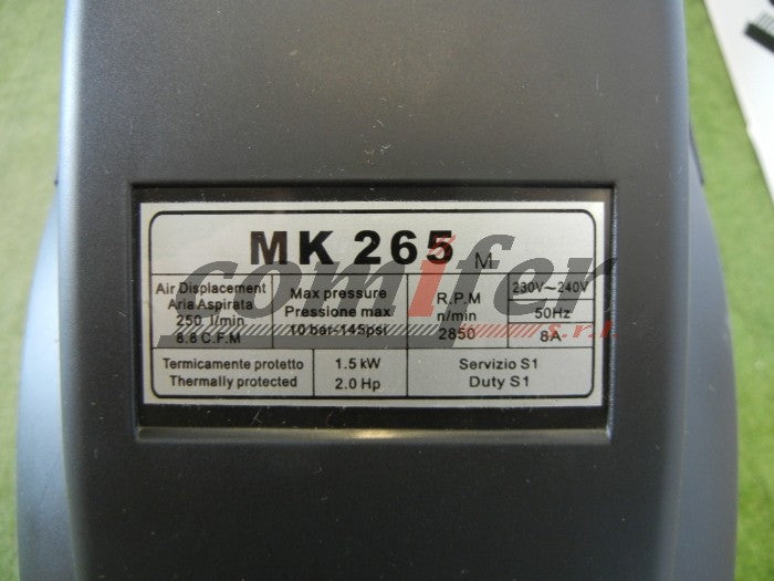 COMPRESSORE ARIA Fini Tiger/I 265M 24 LITRI LT DIRETTO PORTATILE 2 HP 10 BAR