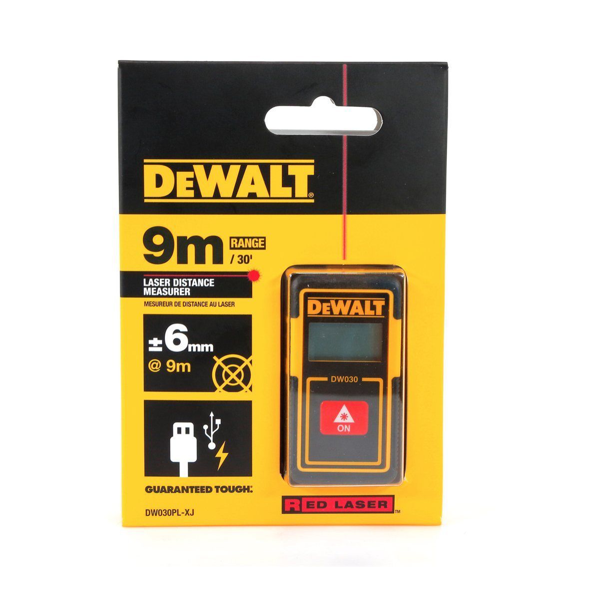 Misuratore laser metro telemetro 9 m Dewalt DW030PL