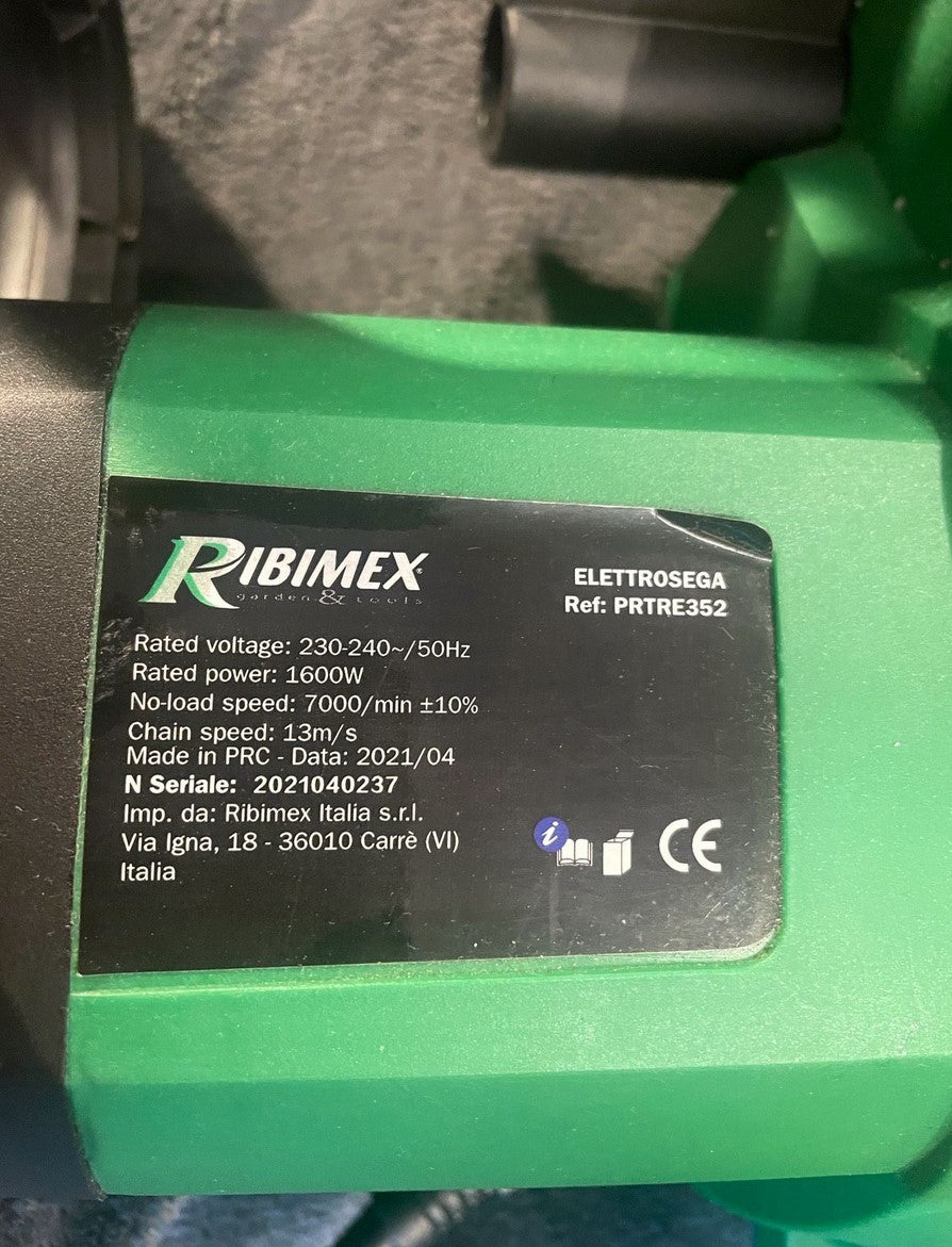 Elettrosega sega elettrica motosega Ribiland PRTRE352 350 mm